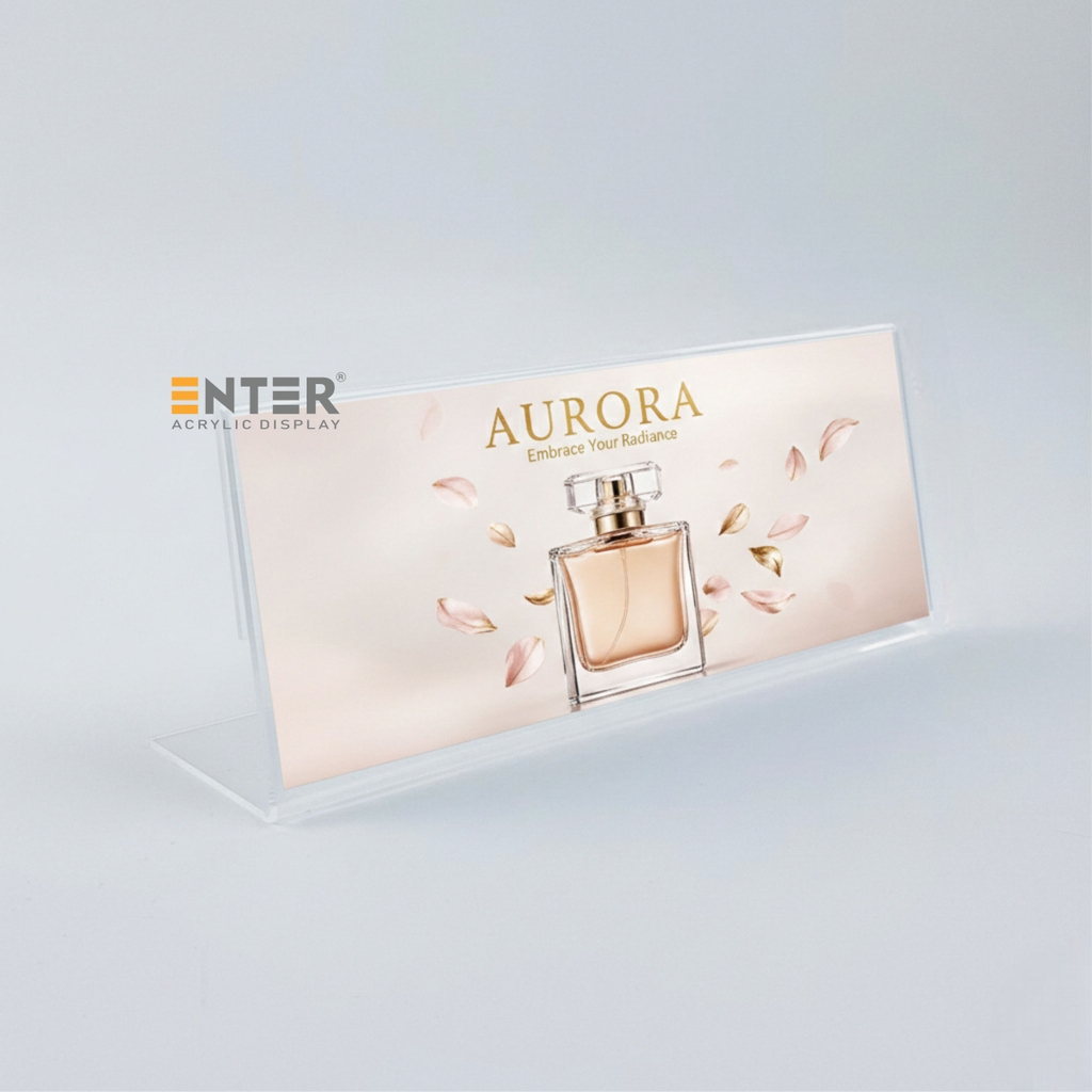 Kệ mica chức vụ 1 mặt Enter A03 300x100mm đại, Biển chức danh, Bảng tên để bàn (20)