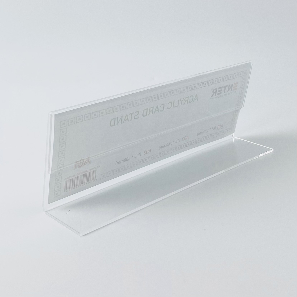 Kệ mica chức vụ 1 mặt Enter A02 240x75mm trung, Biển chức danh, Bảng tên để bàn (20)