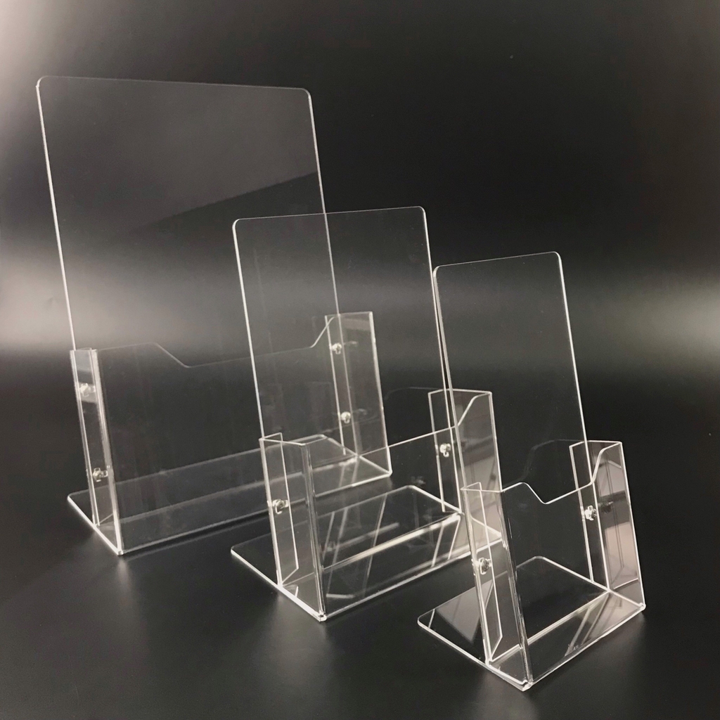 Kệ mica nhiều giấy 1 ngăn Enter C02-3 150x210mm A5 đứng 3mm, Khay đựng giấy, Hộc đựng tờ rơi