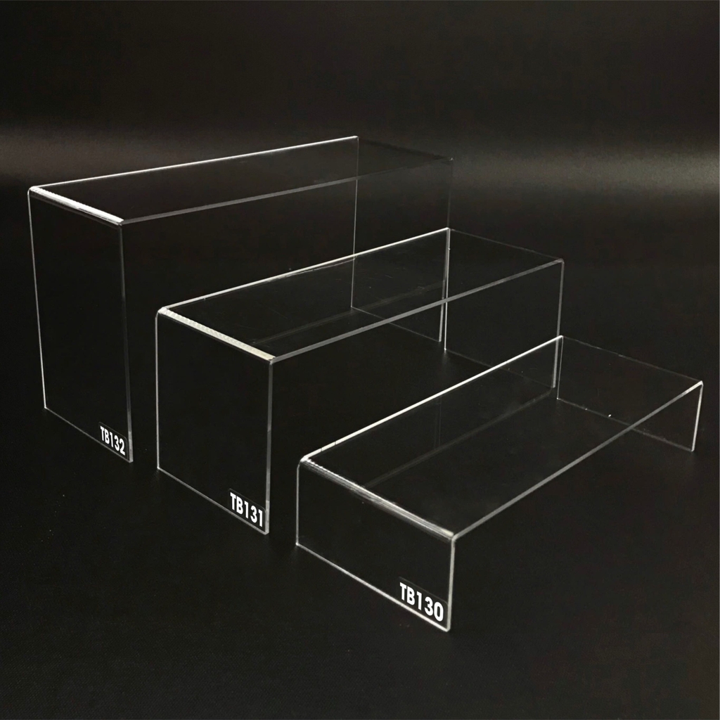 Kệ trưng bày mica 3 mặt uốn Enter TB130 200x80x40mm mica dày 3mm, Kệ livestream, Kệ mica chữ U trong suốt để đồ đa năng (20)