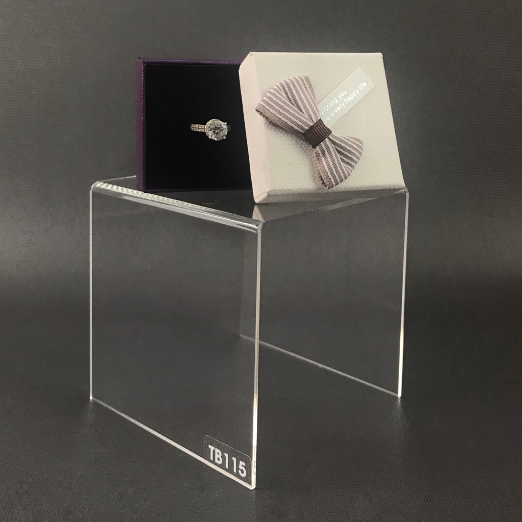 Kệ trưng bày mica 3 mặt uốn Enter TB118 175x175x175mm mica dày 2mm, Kệ livestream, Kệ mica chữ U trong suốt để đồ đa năng (20)