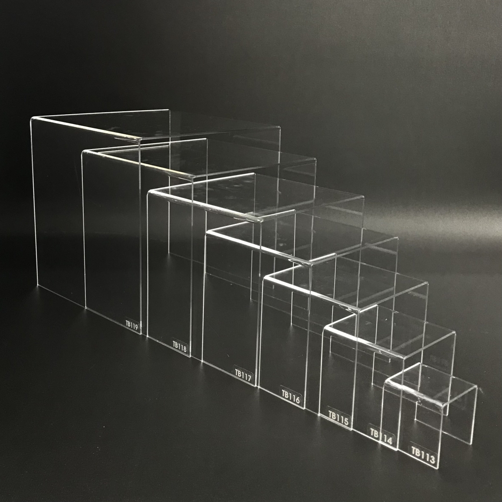 Kệ trưng bày mica 3 mặt uốn Enter TB117 150x150x150mm mica dày 2mm, Kệ livestream, Kệ mica chữ U trong suốt để đồ đa năng (20)