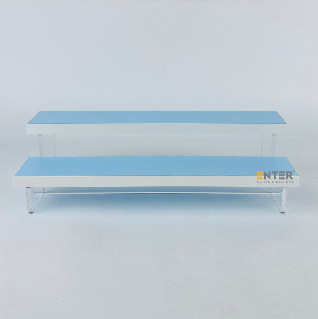 Kệ trưng bày Enter TB213 2 tầng 300x112x83mm, Kệ bậc thang để bàn, Kệ trưng bày nước hoa, mô hình