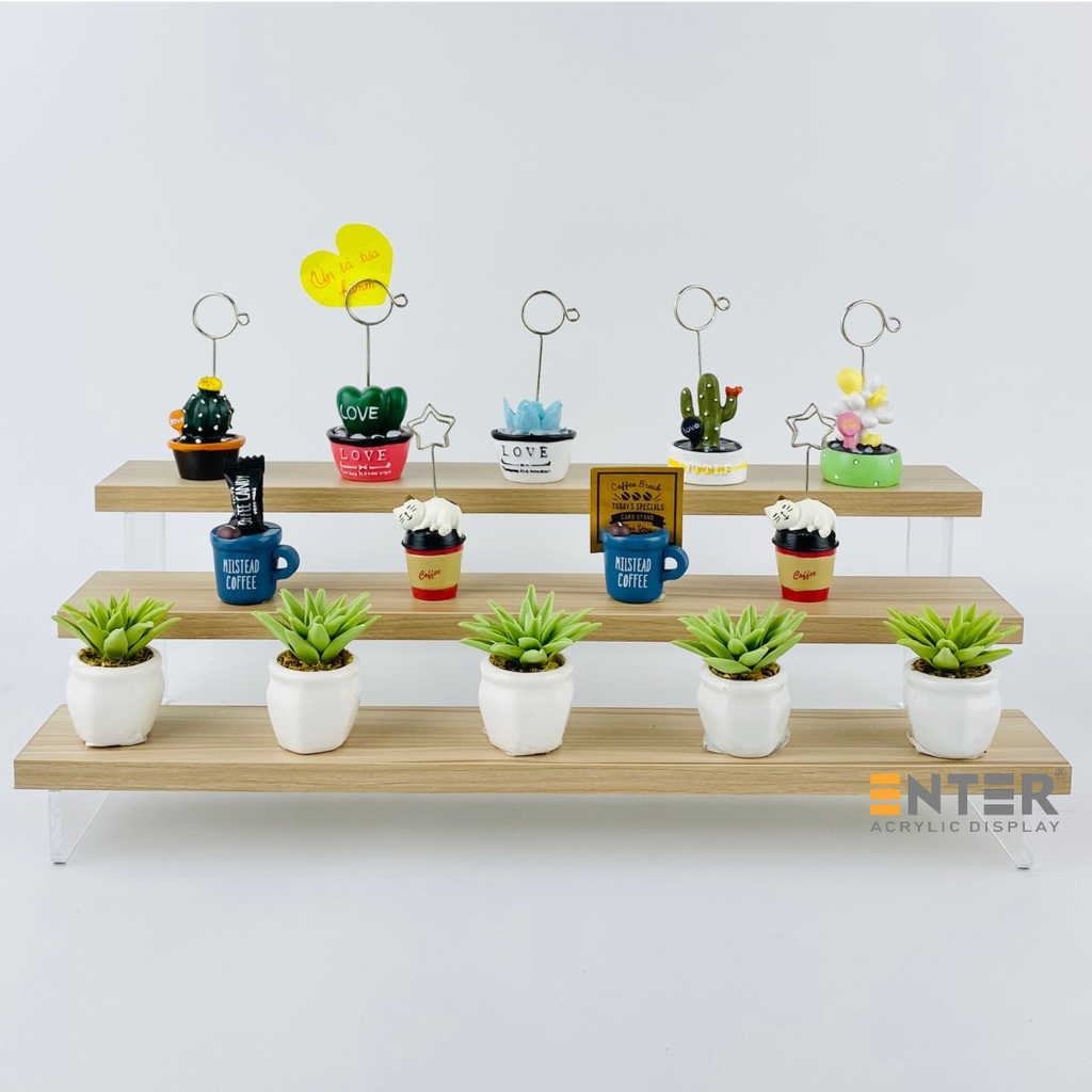 Kệ trưng bày Enter TB314 3 tầng 400x168x123mm, Kệ bậc thang để bàn, Kệ trưng bày nước hoa, mô hình