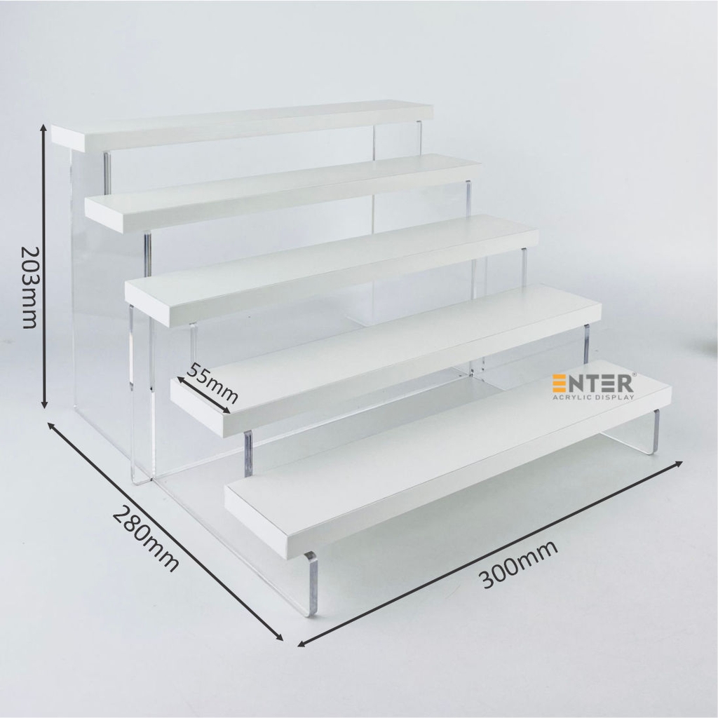 Kệ trưng bày Enter TB513 5 tầng 300x280x203mm, Kệ bậc thang để bàn, Kệ trưng bày nước hoa, mô hình
