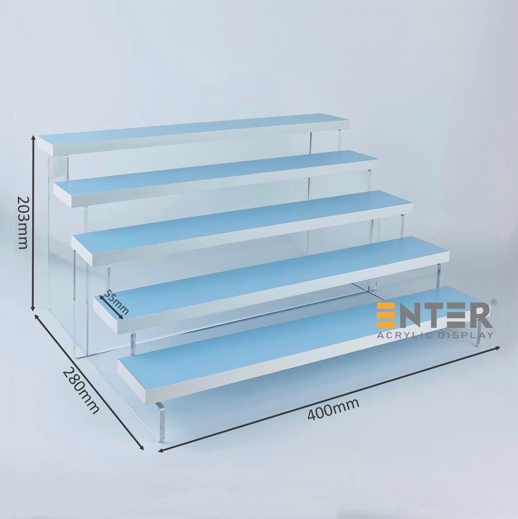 Kệ trưng bày Enter TB514 5 tầng 400x280x203mm, Kệ bậc thang để bàn, Kệ trưng bày nước hoa, mô hình