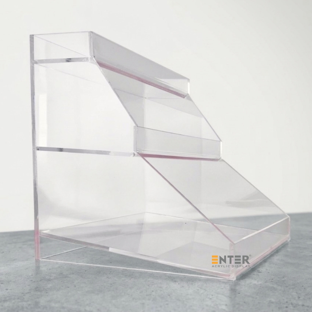 Kệ trưng bày gôm mica Enter TBNS19 3 tầng 29x27x29cm, Kệ mica