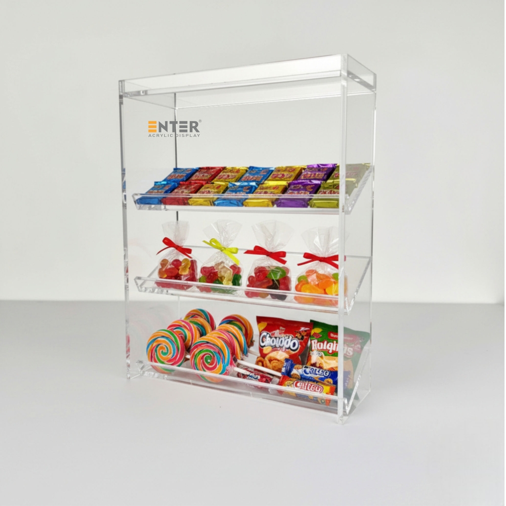 Kệ trưng bày mica Enter TB801 175x65x230mm 4 tầng