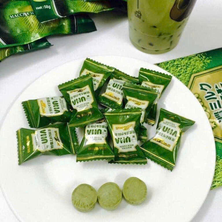 Kẹo trà xanh Uha 58g