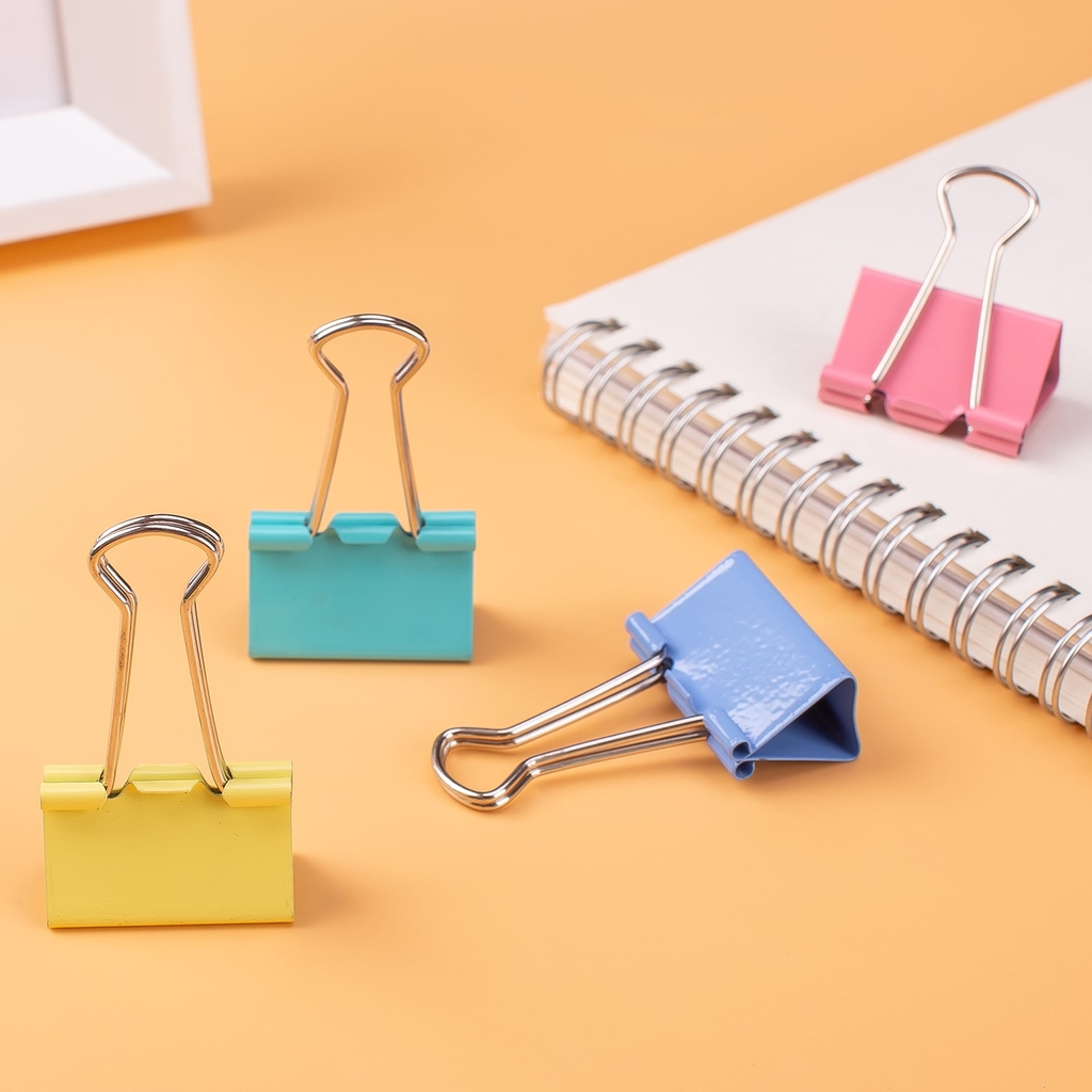 Kẹp bướm màu Deli 8551A / 8552A / 8553A / 8554A / 8555A / 8556A