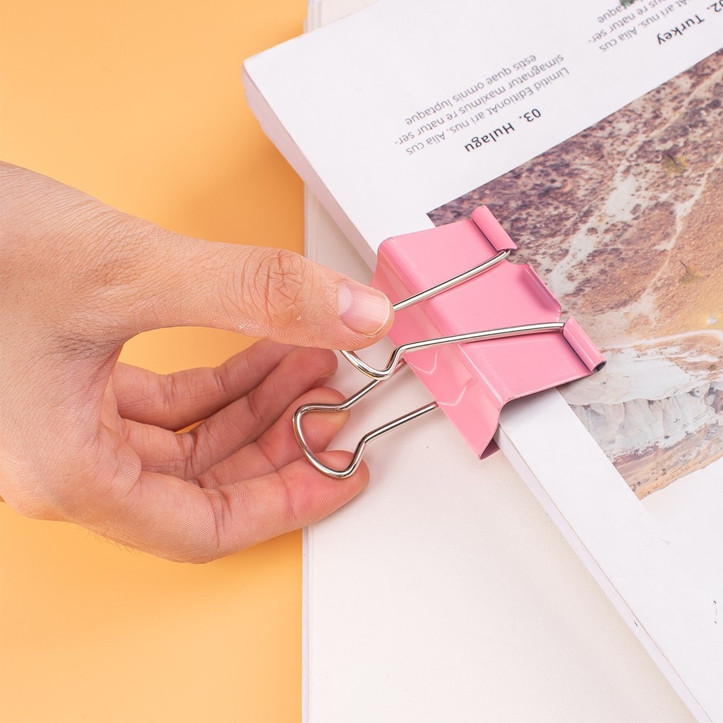 Kẹp bướm màu Deli 8551A / 8552A / 8553A / 8554A / 8555A / 8556A