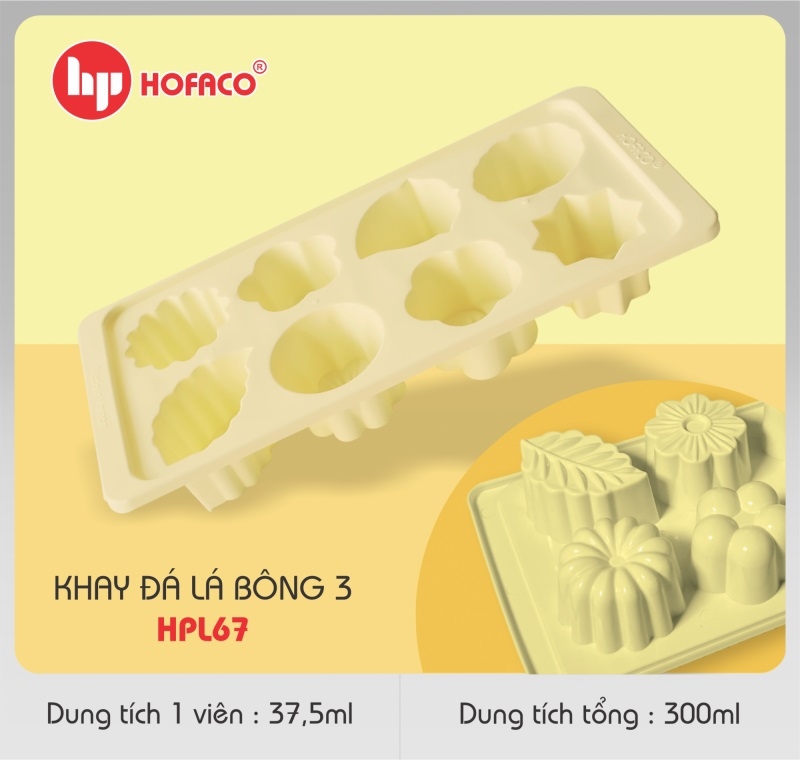 Khay đá lá bông 3 Hofaco HPL67