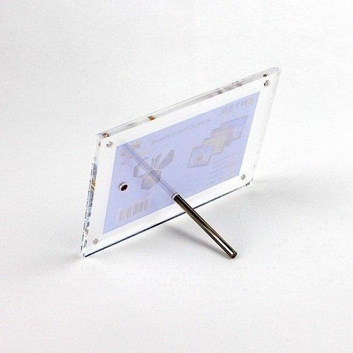 Khung hình mica cao cấp Enter FR04 150x200mm mica 5mmx2, Khung ảnh để bàn chân inox, Khung bằng khen (10)