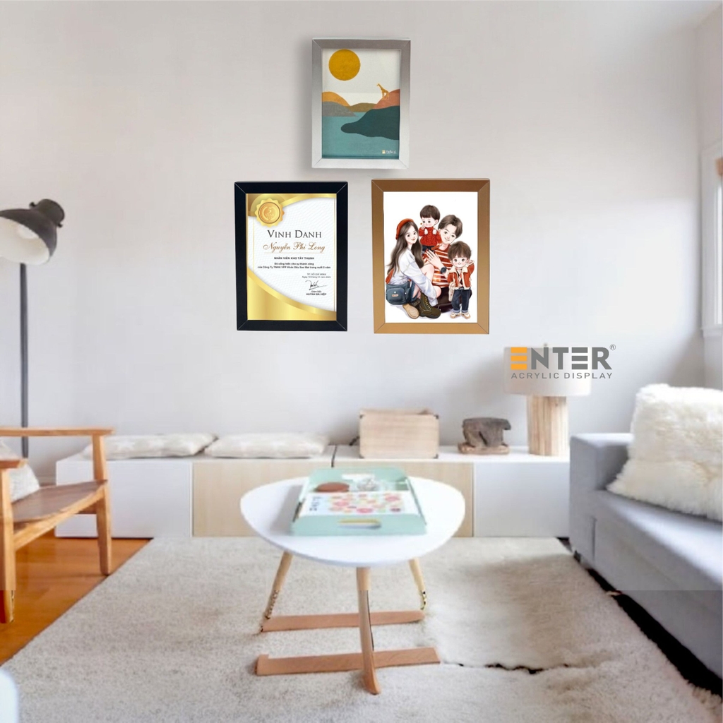 Khung hình nhôm cao cấp Enter KH203 21x30cm