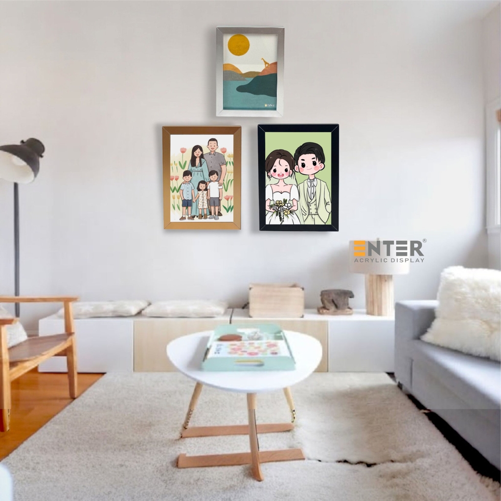 Khung hình nhôm cao cấp Enter KH203 21x30cm