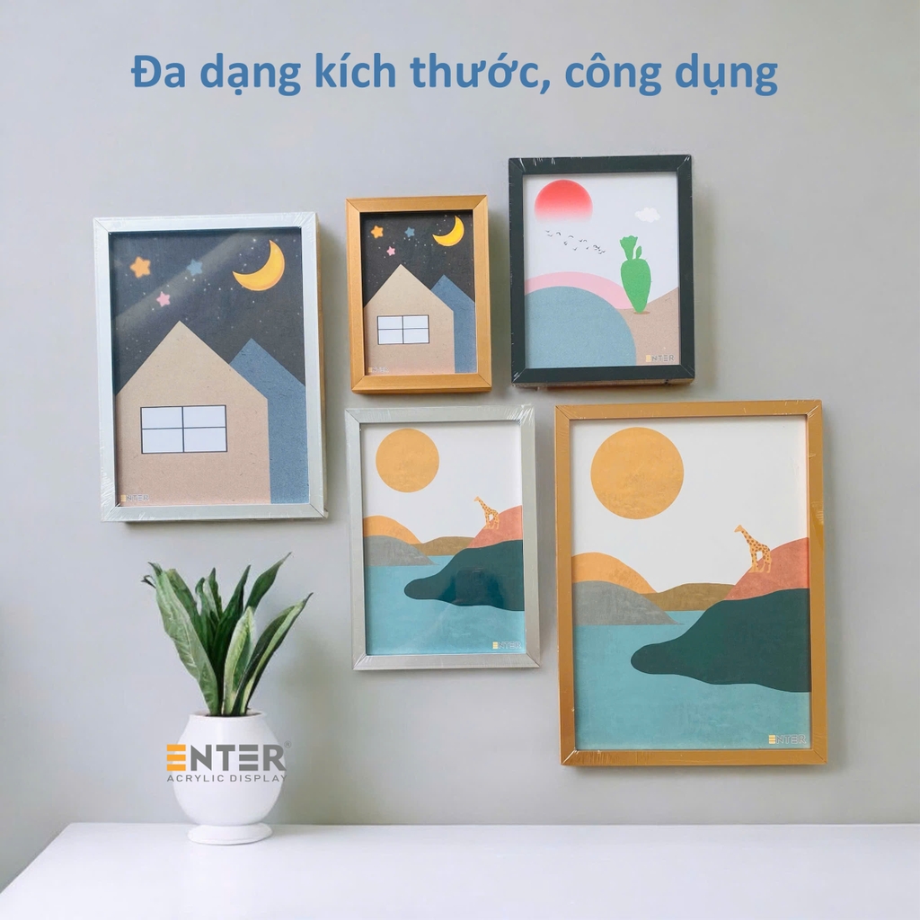 Khung hình nhôm cao cấp Enter KH204 30x42cm