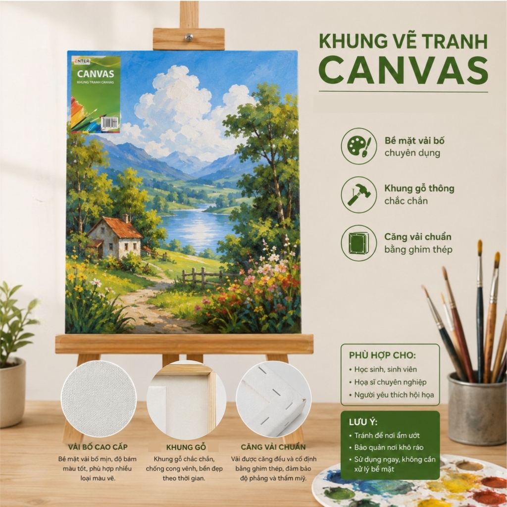 Khung vẽ tranh Canvas Enter CV08 60x80cm
