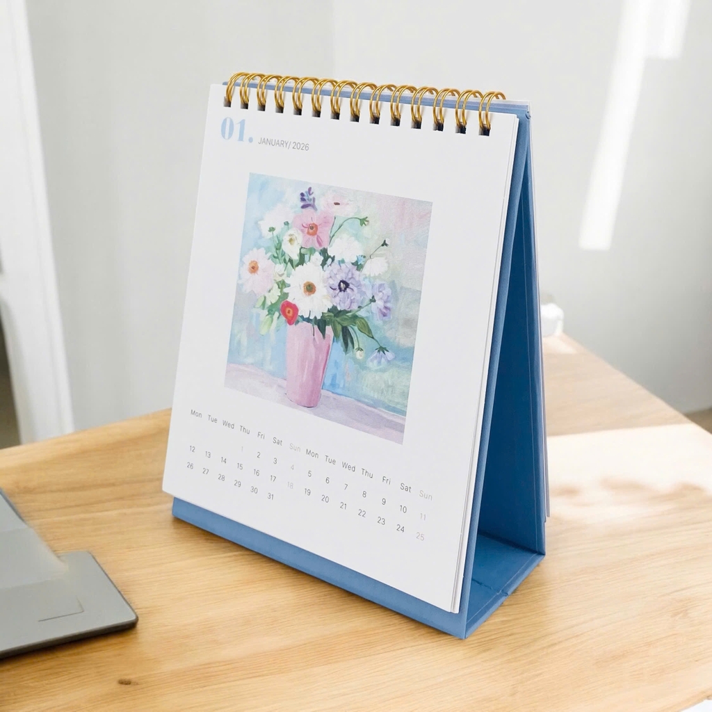 Lịch bàn LL 2026 13x17cm, Lịch để bàn, Lịch tam giác