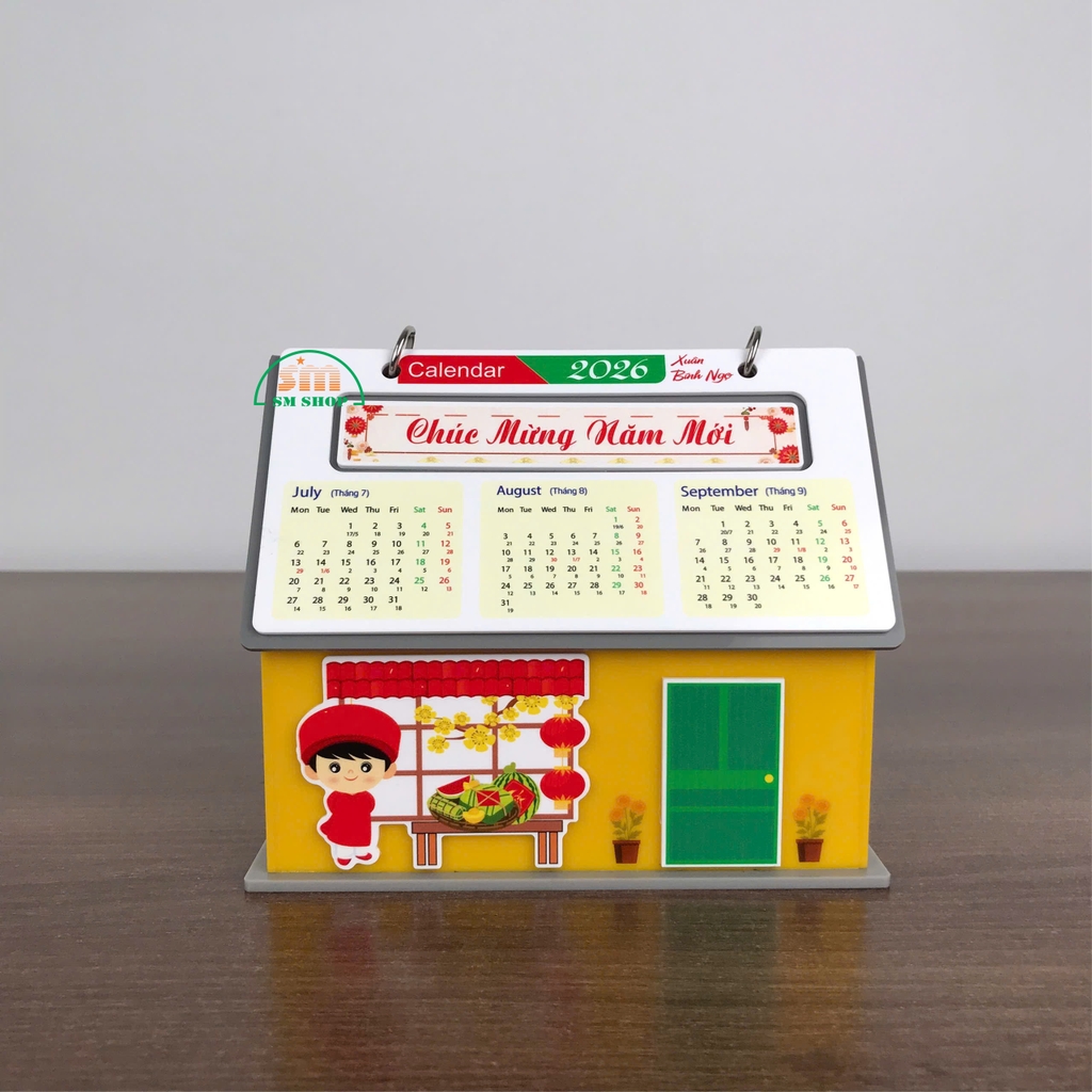 Lịch để bàn ngôi nhà 2026