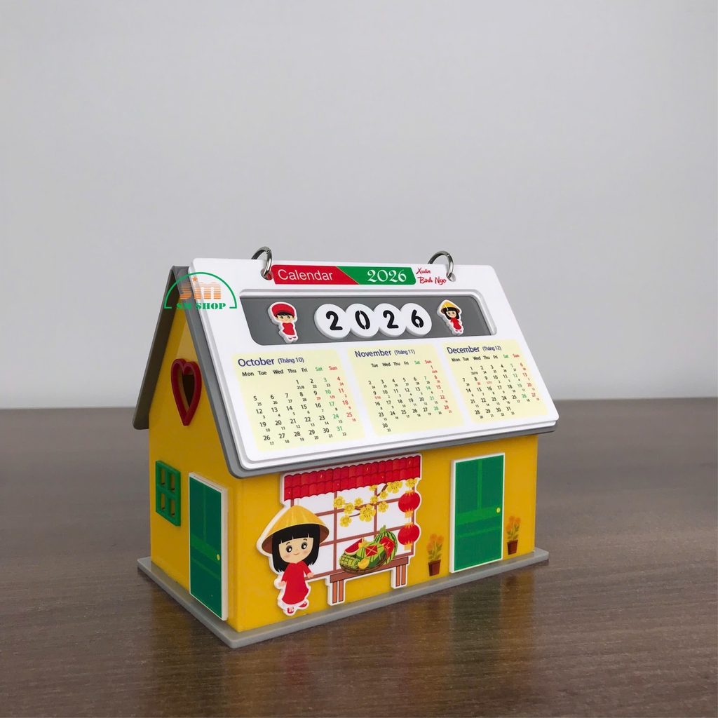 Lịch để bàn ngôi nhà 2026