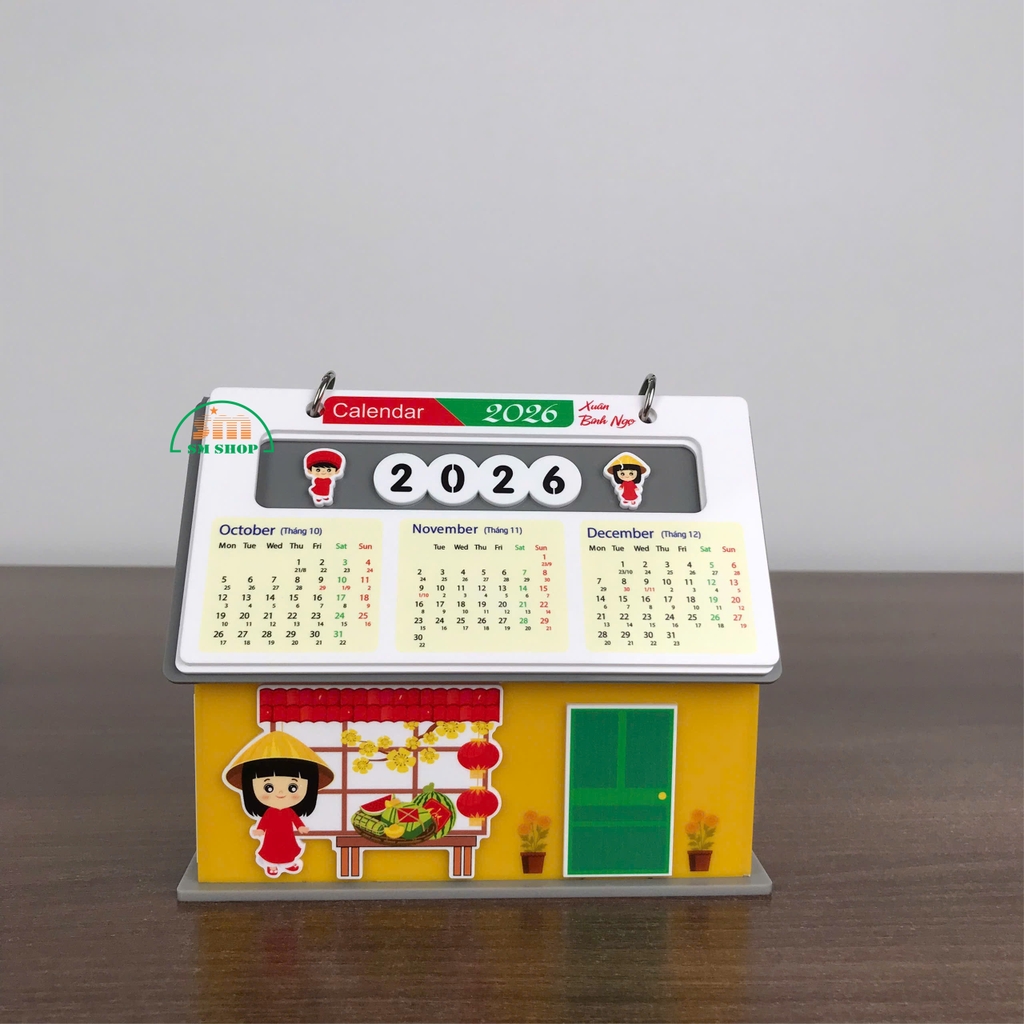 Lịch để bàn ngôi nhà 2026
