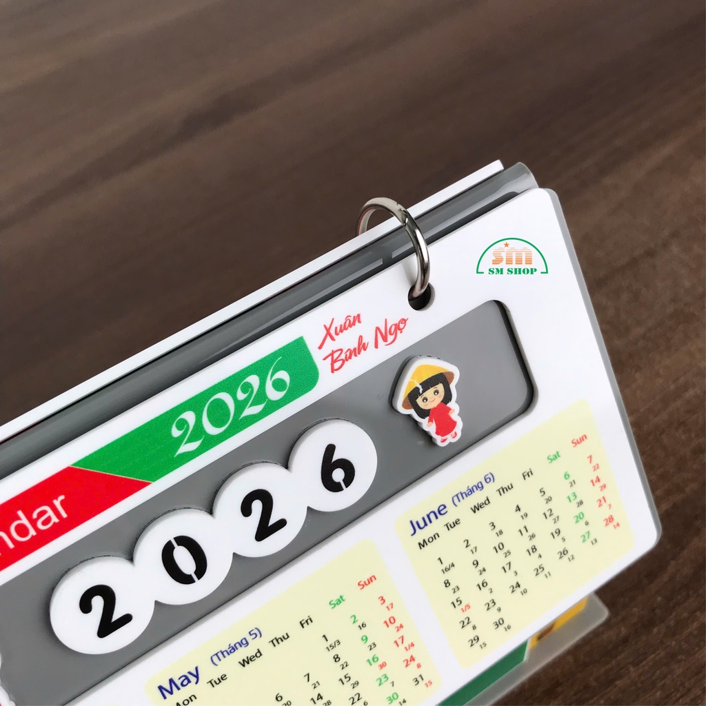 Lịch để bàn ngôi nhà 2026