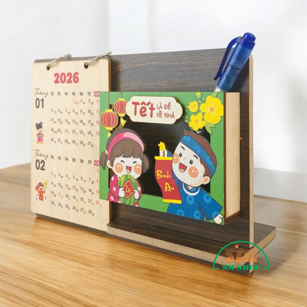 Lịch gỗ để bàn BM