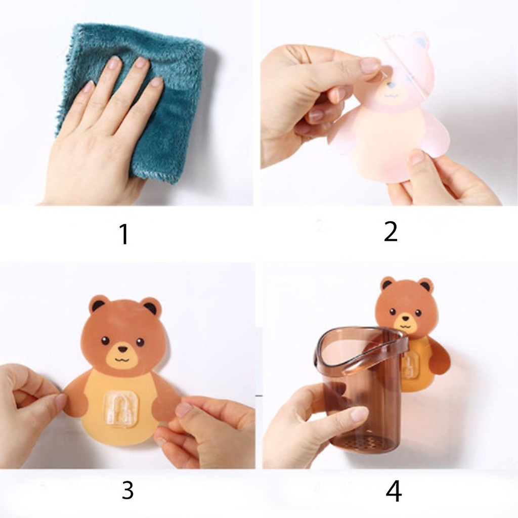 Ly đựng bàn chải hình gấu 43109