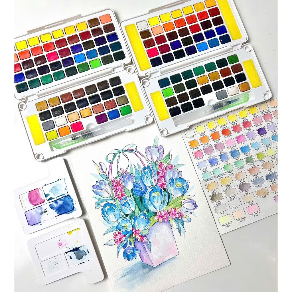 Màu nước Happy, Màu nước dạng nén, Watercolor