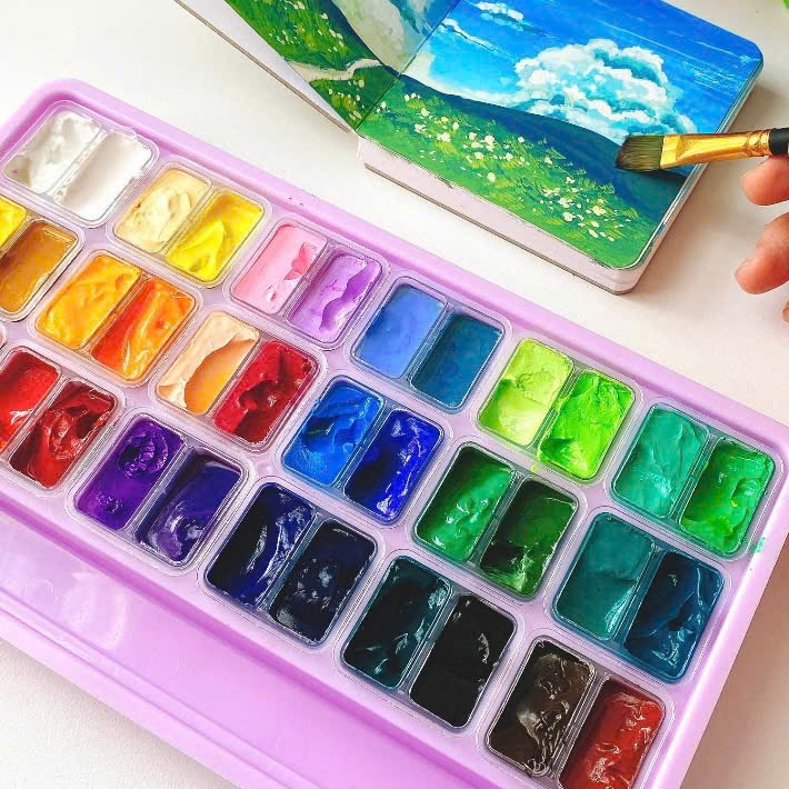 Màu vẽ Himi Gouache TST121 36 màu  (12)