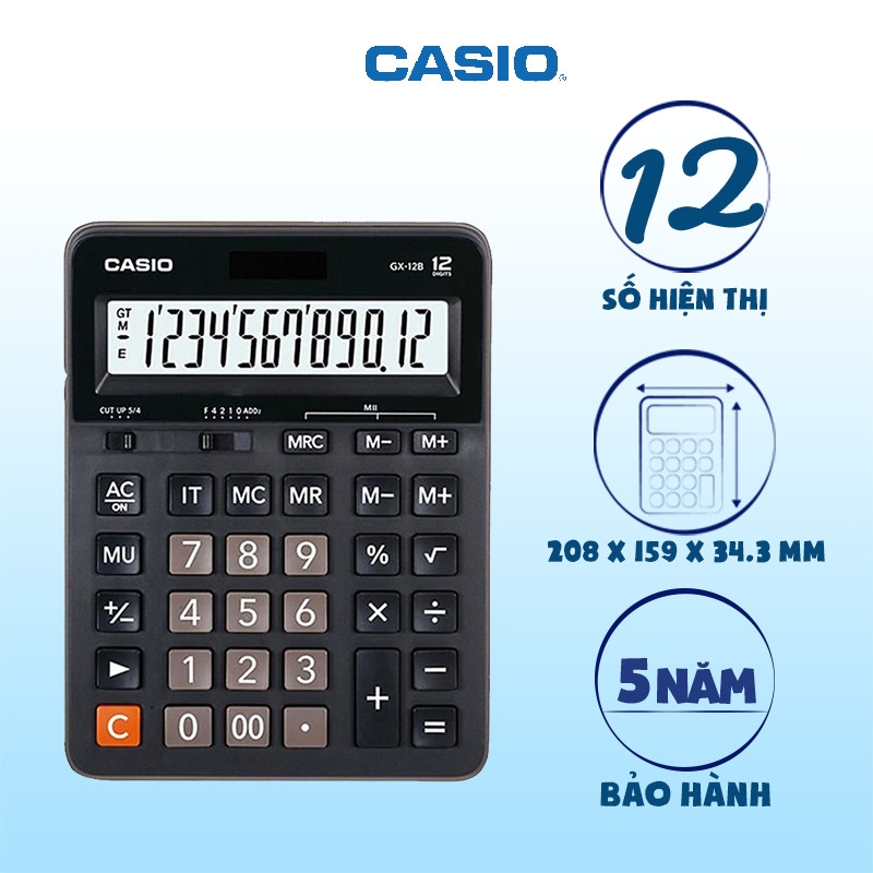 Máy tính Casio GX12B-BK