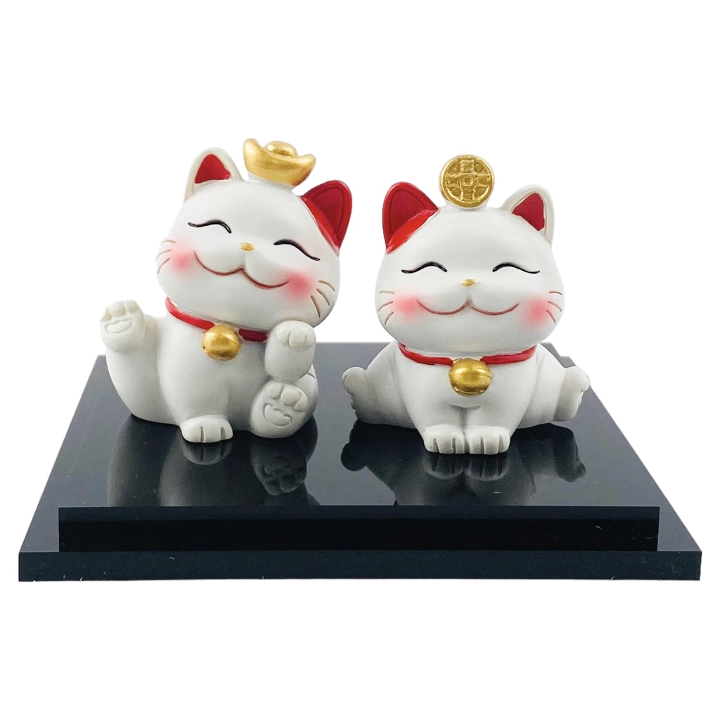 Mèo may mắn mini 2 con