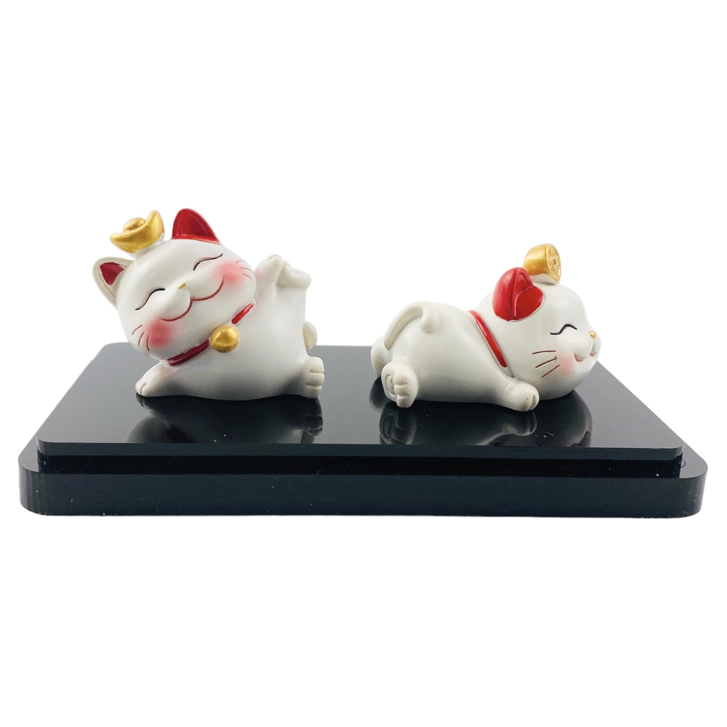 Mèo may mắn mini 2 con