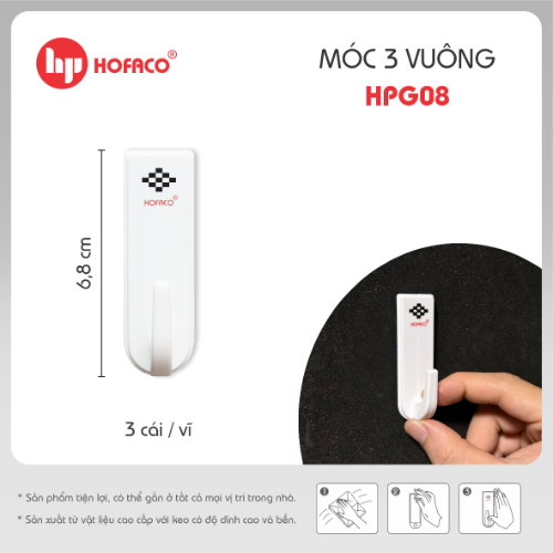 Móc dán tường Hofaco HPG08 (10)