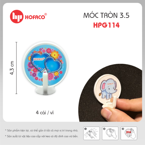 Móc dán tường Hofaco HPG114 (10)