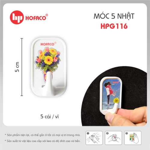 Móc dán tường Hofaco HPG116 (10)