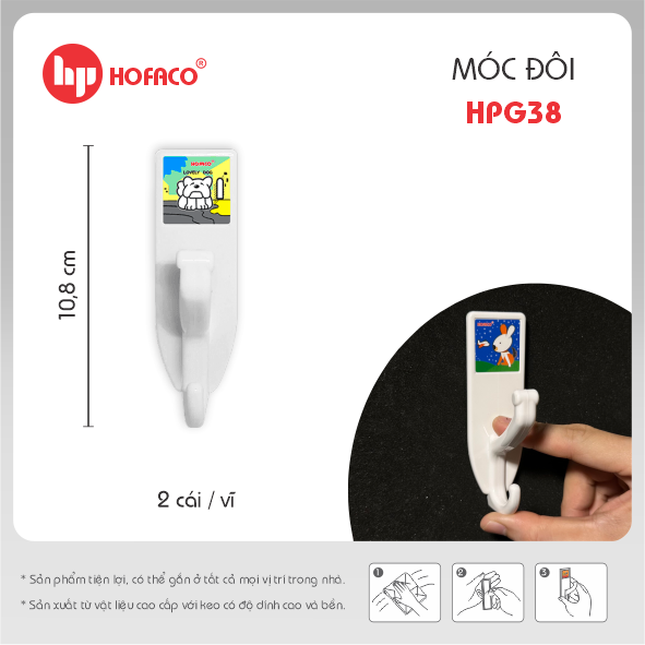 Móc dán tường Hofaco HPG38 (5)
