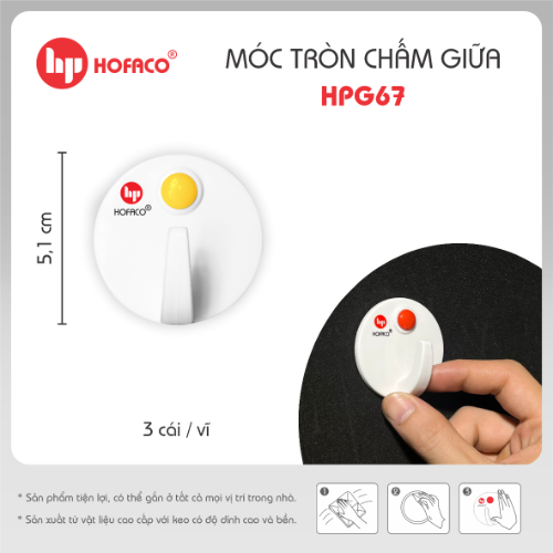 Móc dán tường Hofaco HPG67 (10)