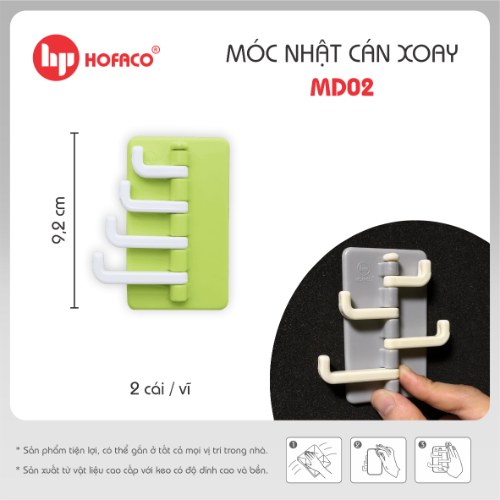 Móc dán tường Hofaco MD02 (10)