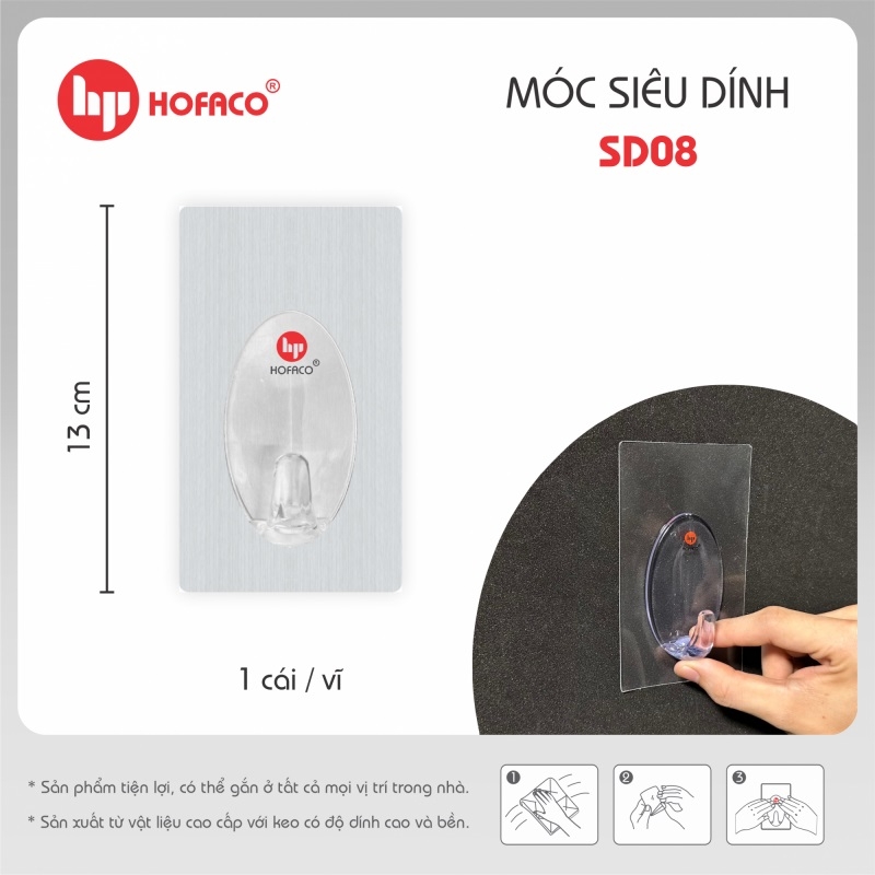 Móc dán tường Hofaco SD08 (10)