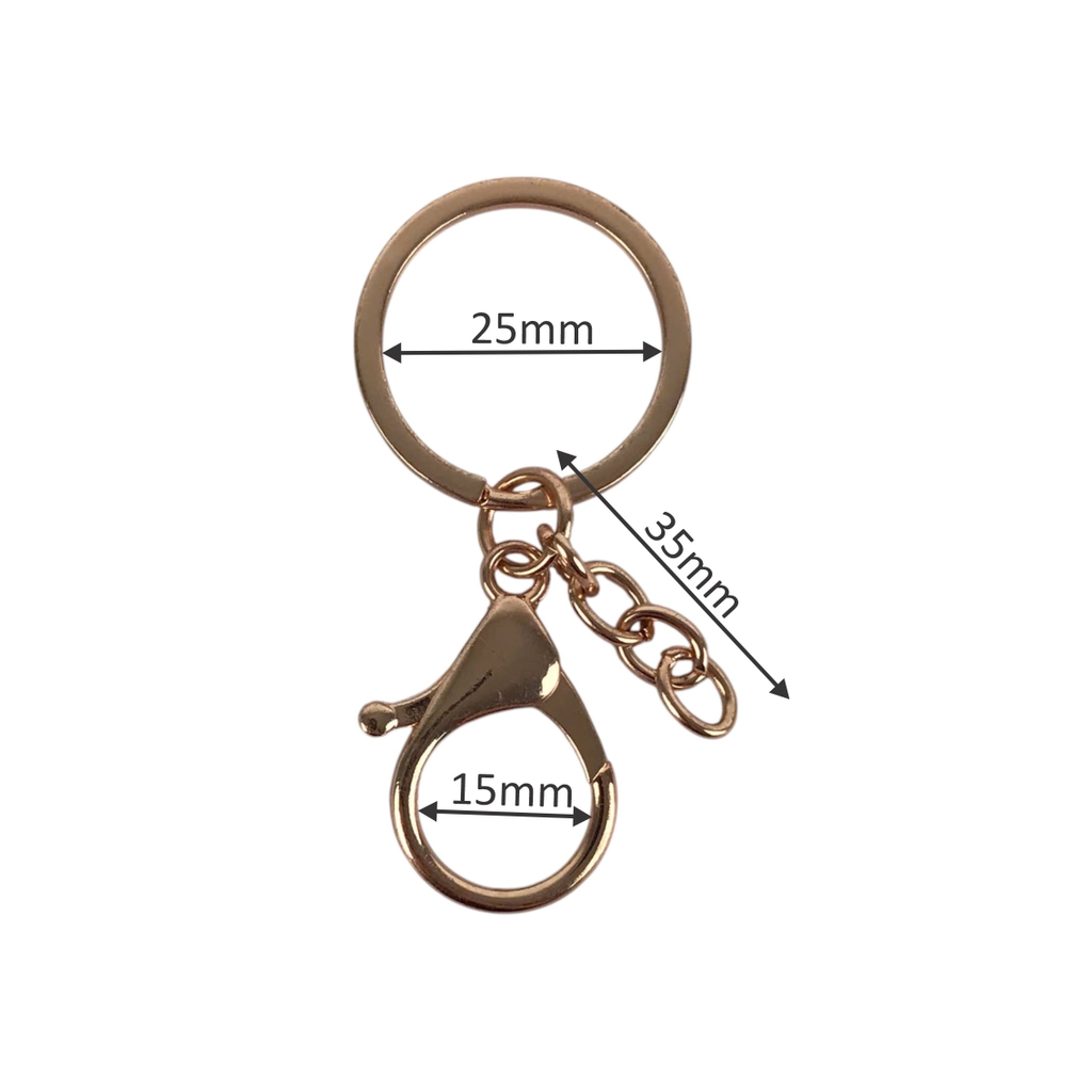 Móc khóa CC MK004-D đôi có dây Φ30mm vàng [4,50] (500)