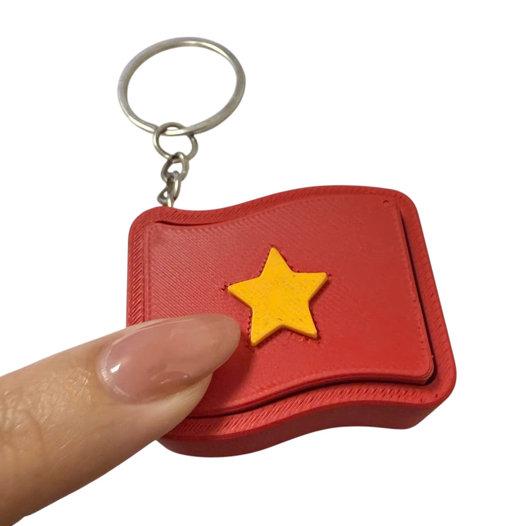 Móc khóa clicker in 3D cờ Việt Nam