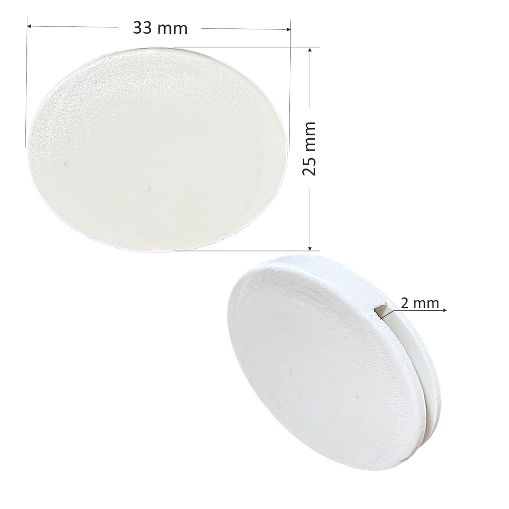 Nút chặn nhựa 20mm trắng