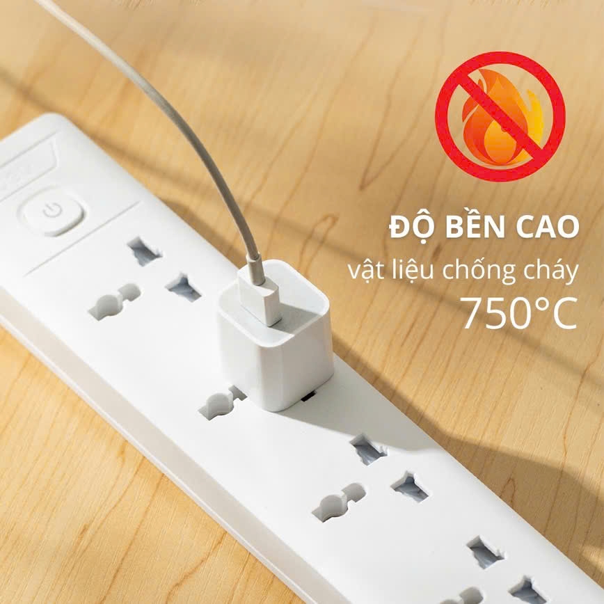 Ổ cắm điện Deli 3 lỗ