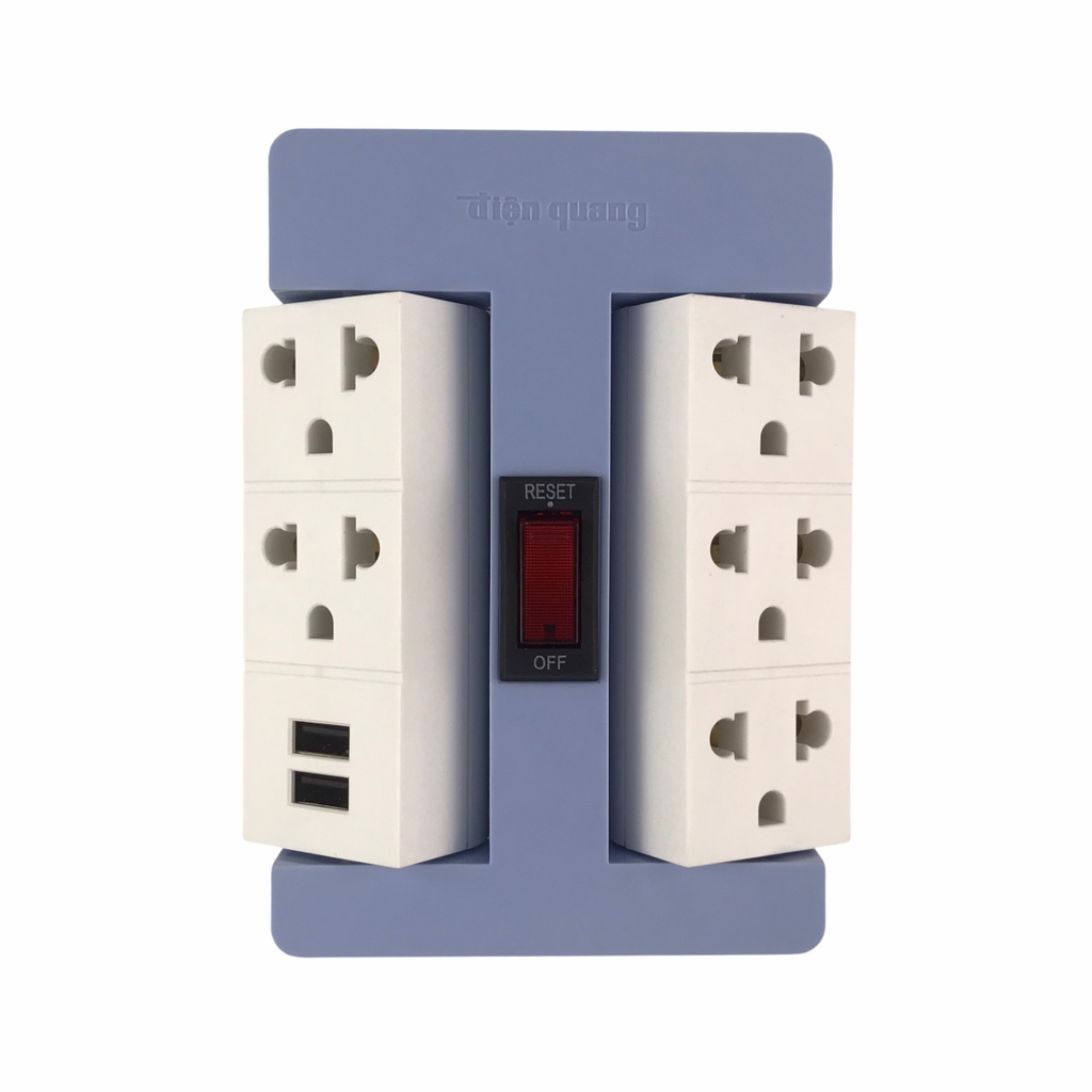 Ổ cắm xoay 90º ĐQ ĐQ ESK RT 2USB