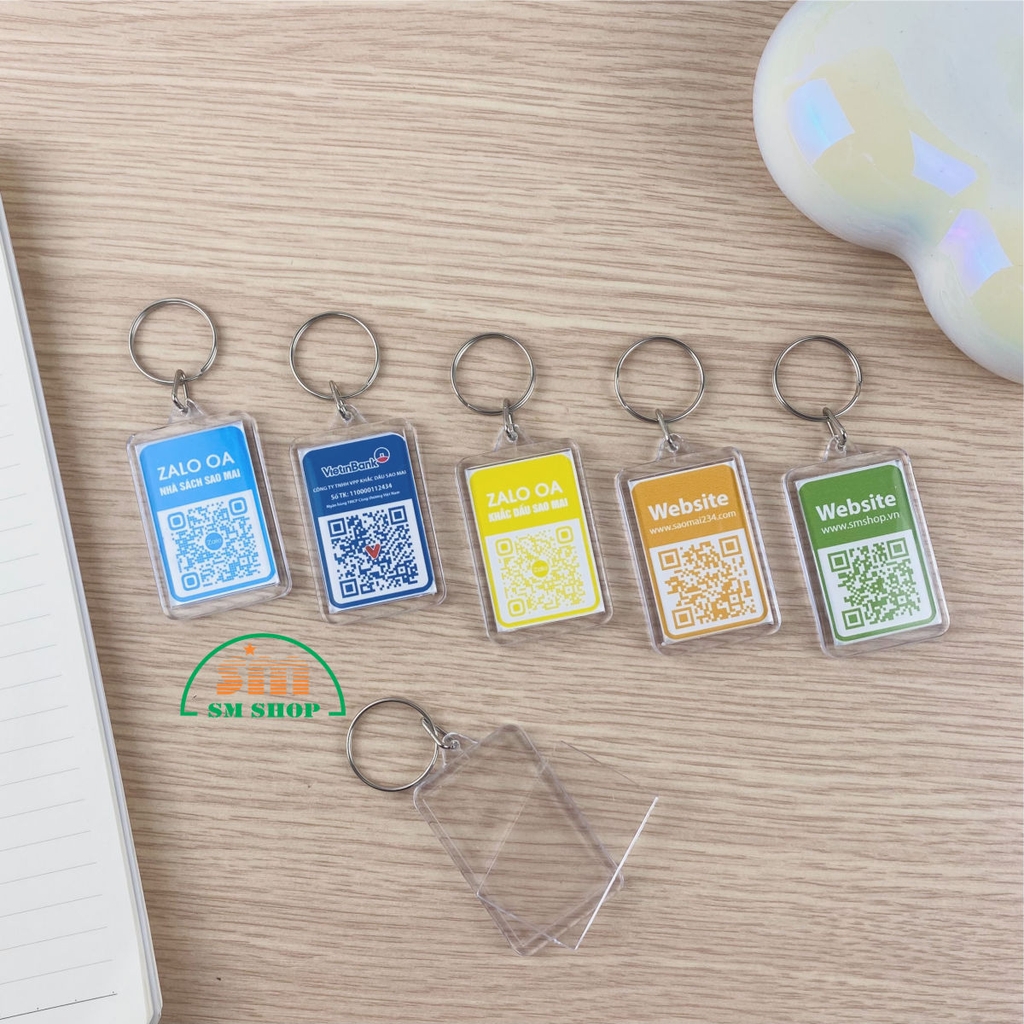 Phôi móc khóa mica MK040 / MK041 [50] (100)