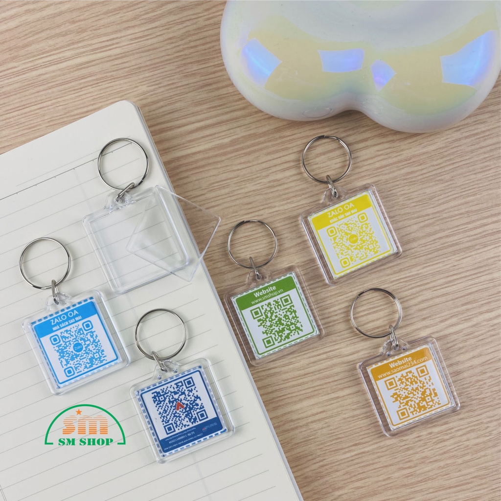 Phôi móc khóa mica MK040 / MK041 [50] (100)