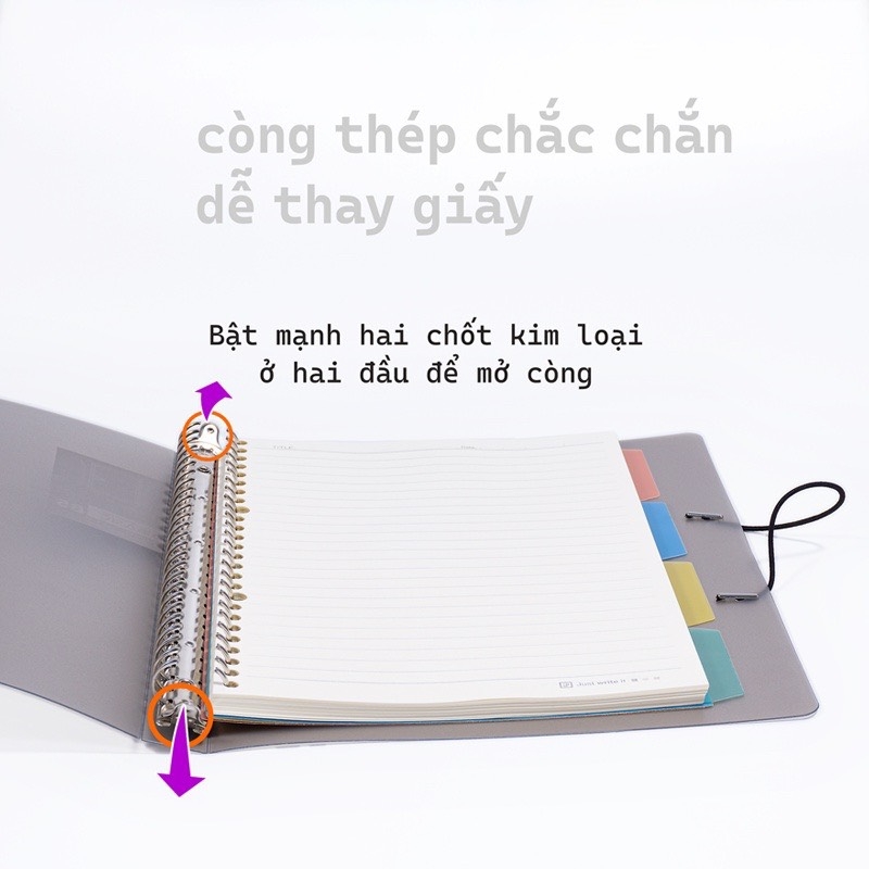 Sổ còng sắt FT 18x23cm 120 trang 100gsm A5 (25)