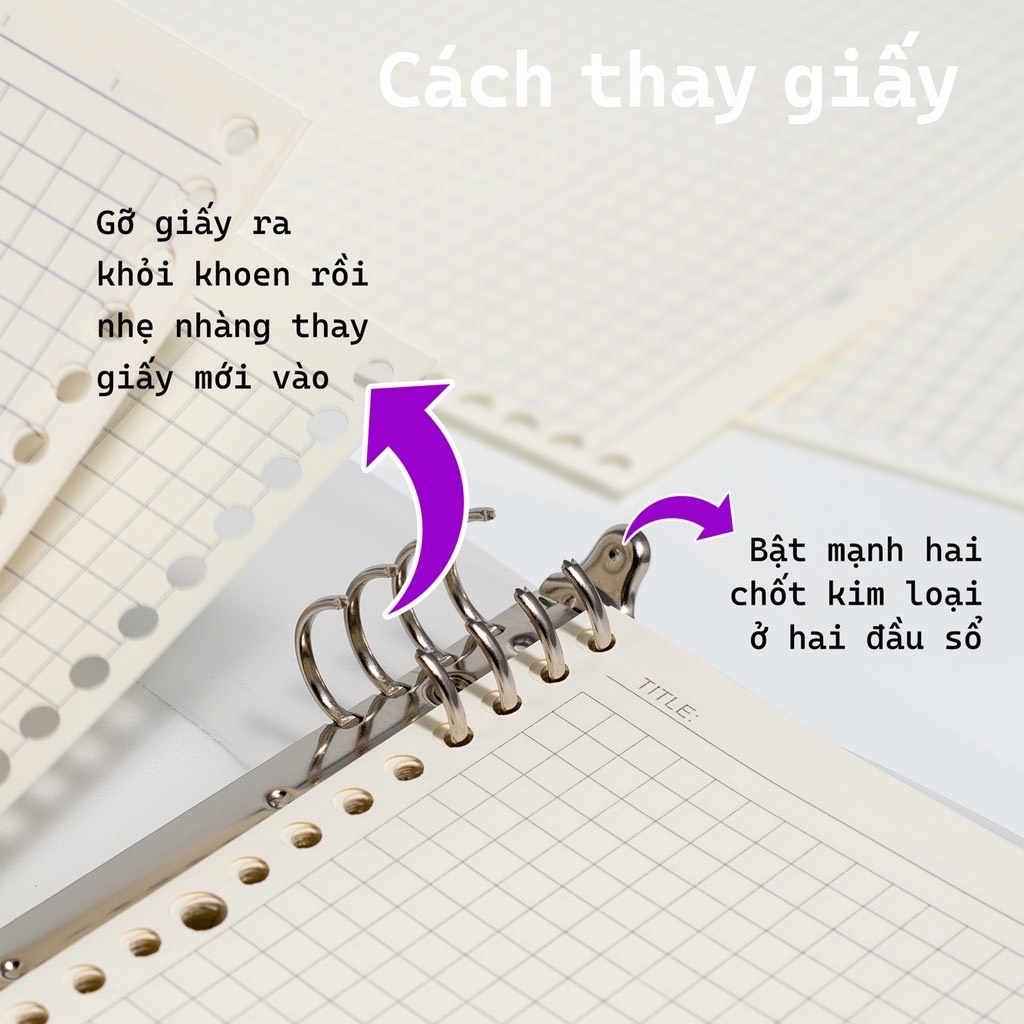 Sổ còng sắt FT 21.5x27.5cm 120 trang 100gsm B5 (25)