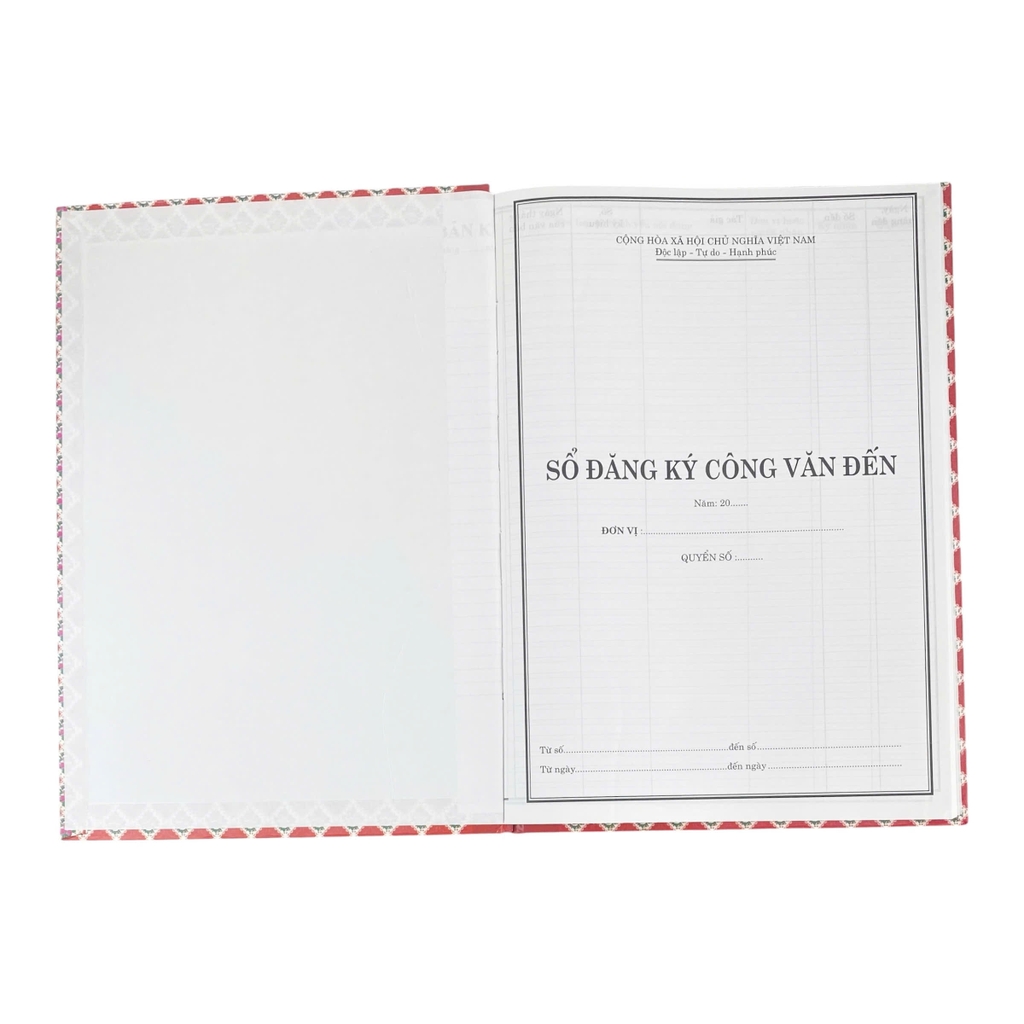 Sổ công văn đến / đi